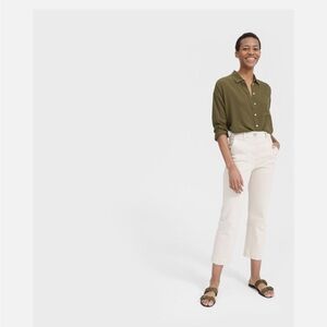Everlane The Clean Silk Oversized Shirt Blouse